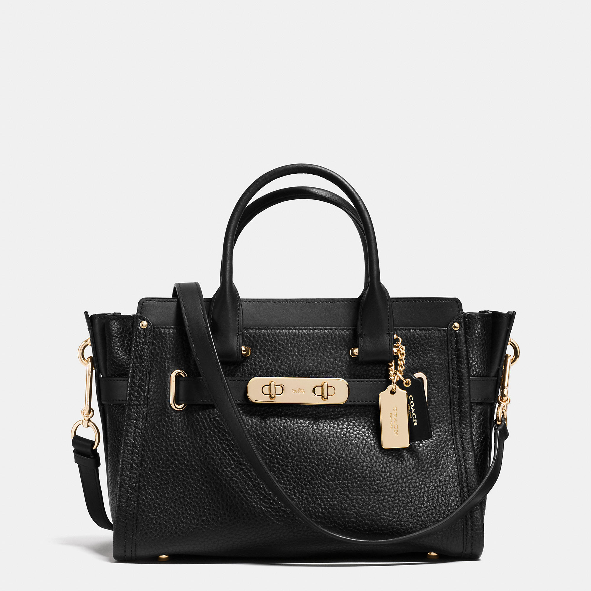 Coach Swagger 27 In Pebble Leather On Sale